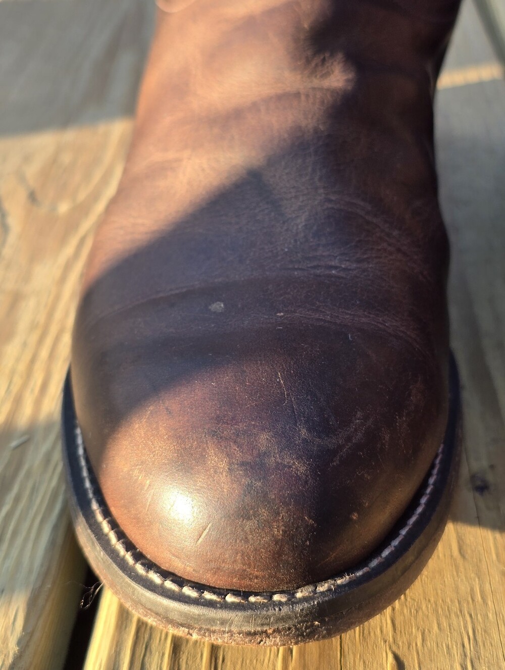 Justin, Mens Western Roper Boots, Brown Leather, Concert, Festival Sz 11 EE - Picture 4 of 12